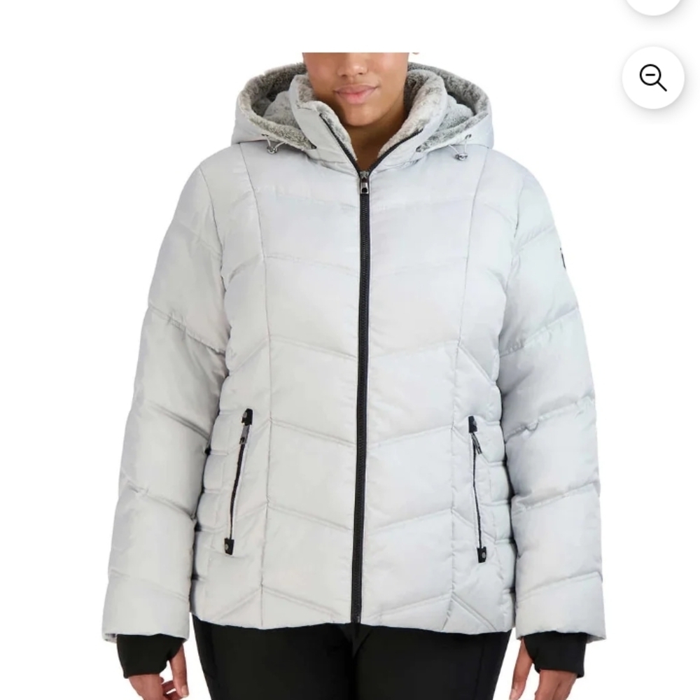 Nautica Puffer Hooded Jacket - Women's Winter Coat